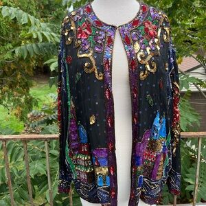 Together 1980s Women’s Sequin Jacket.